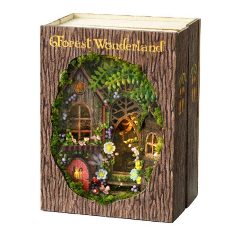 

A60ZDIY Набор для книжной полки с 3D-пазлом, модель, деревянная книжная полка, подставка для книг, Хэллоуин, Рождество, подарок на день рождения may