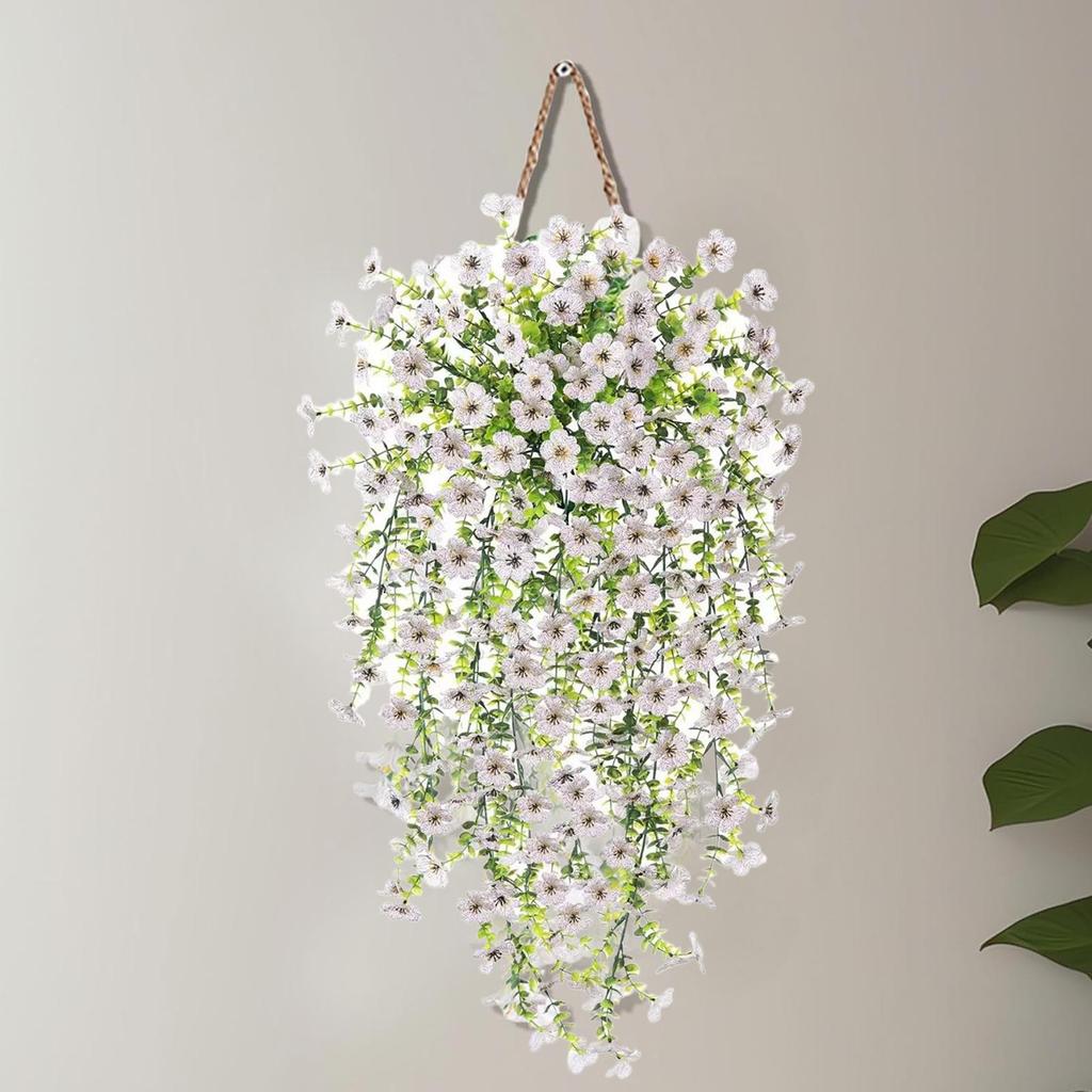 75cm  Artificial Morning Glory Wall Hanging Faux Violet Plants Vibrant Vines for Home Garden Wedding Decor