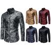 Men's Fashion Rose Print Long Sleeve Slim Fit Shirt – Autumn 2021 Collection