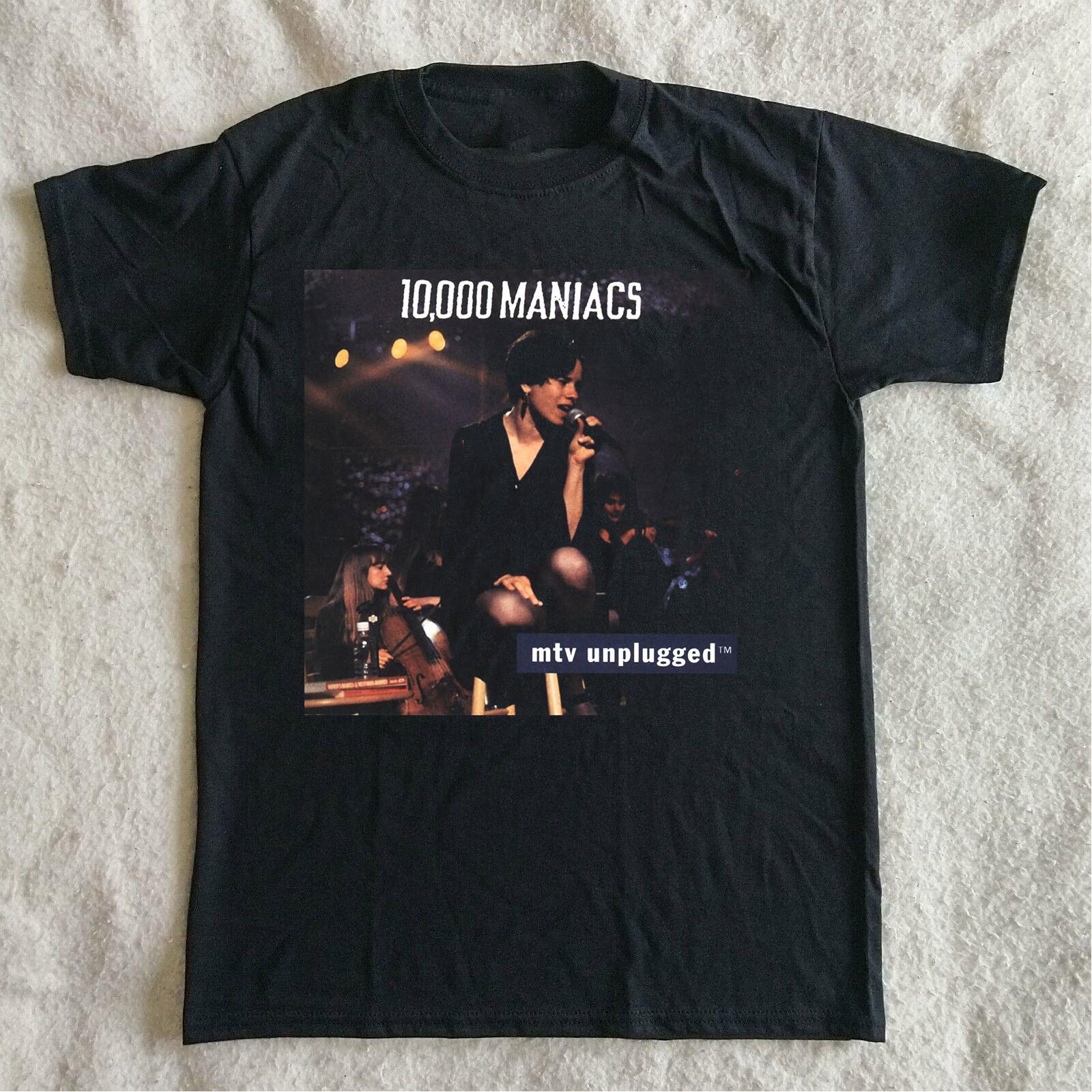 

10,000 Maniacs Band MTV Unplugged black T Shirt All Size S-5XL 5XL різнокольоровий