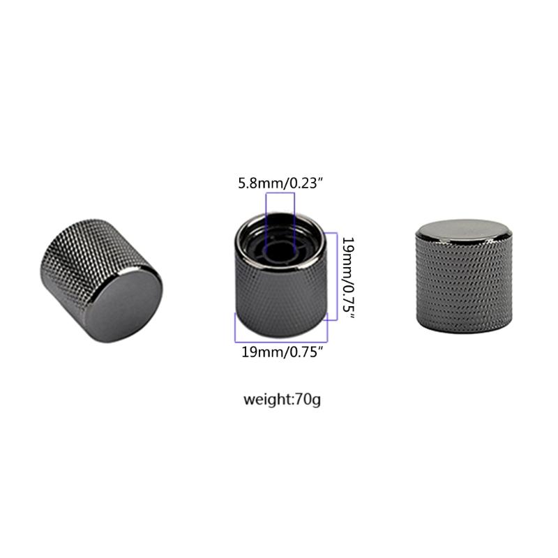 3 Piezas Metal Volumen Tono Cúpula Tapa de Perilla Potenciómetro de Guitarra Perillas de Control de Velocidad