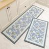 Kitchen Floor Mat Pvc Waterproof Anti Fatigue Vinyl Carpet Oil-proof Non-slip Foot Mats Pink Flower Home Decoration Long Rugs