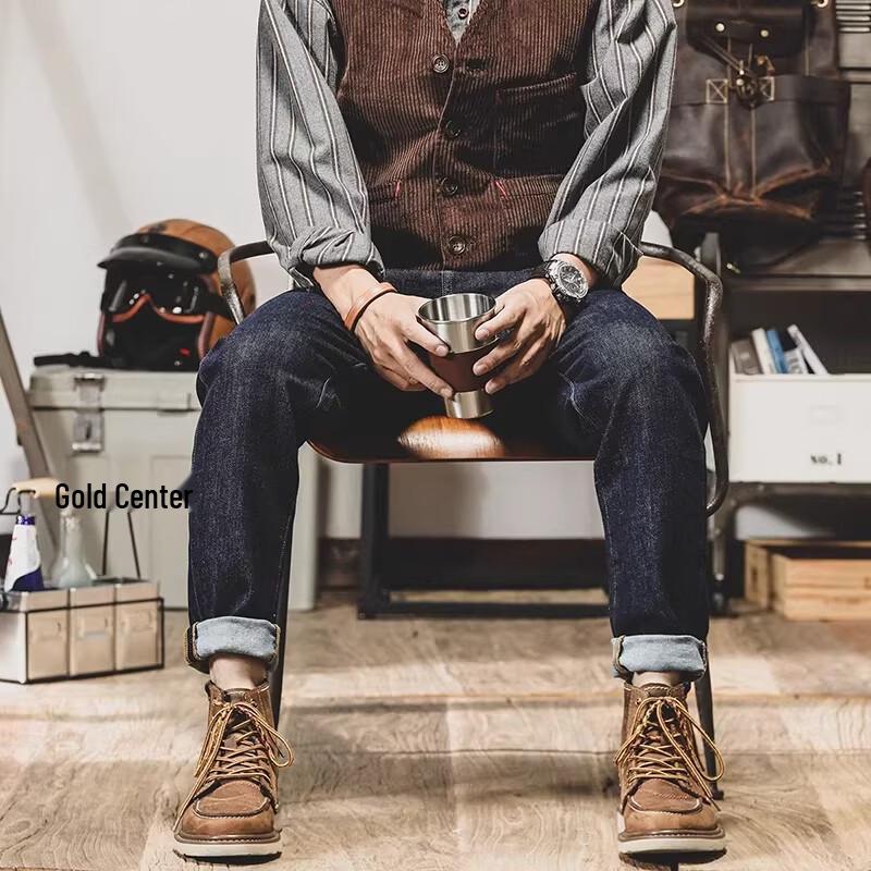 Men's American Classic Straight-Leg Lined Denim Jeans