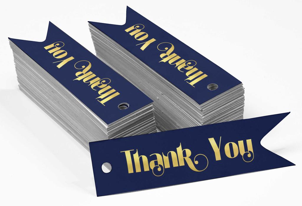 Inkdotpot Gold Foil Paper Hang Tags Thank You Bridal Shower Favor Tags 100