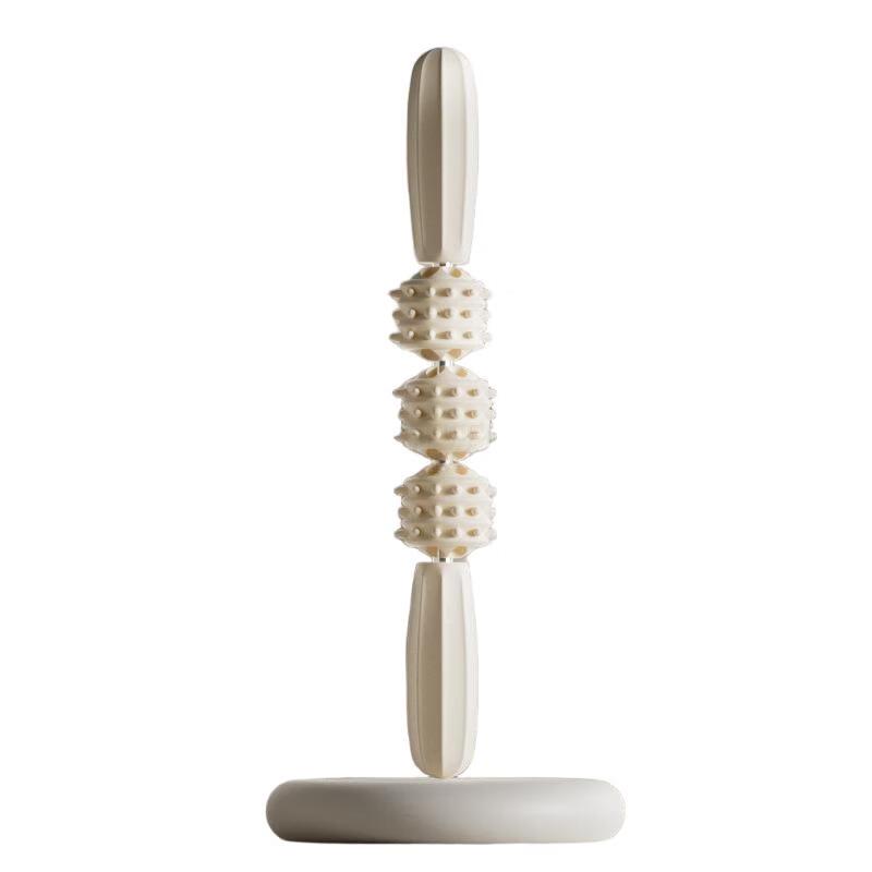 3-Wheel Spiked Muscle Roller Massage Stick