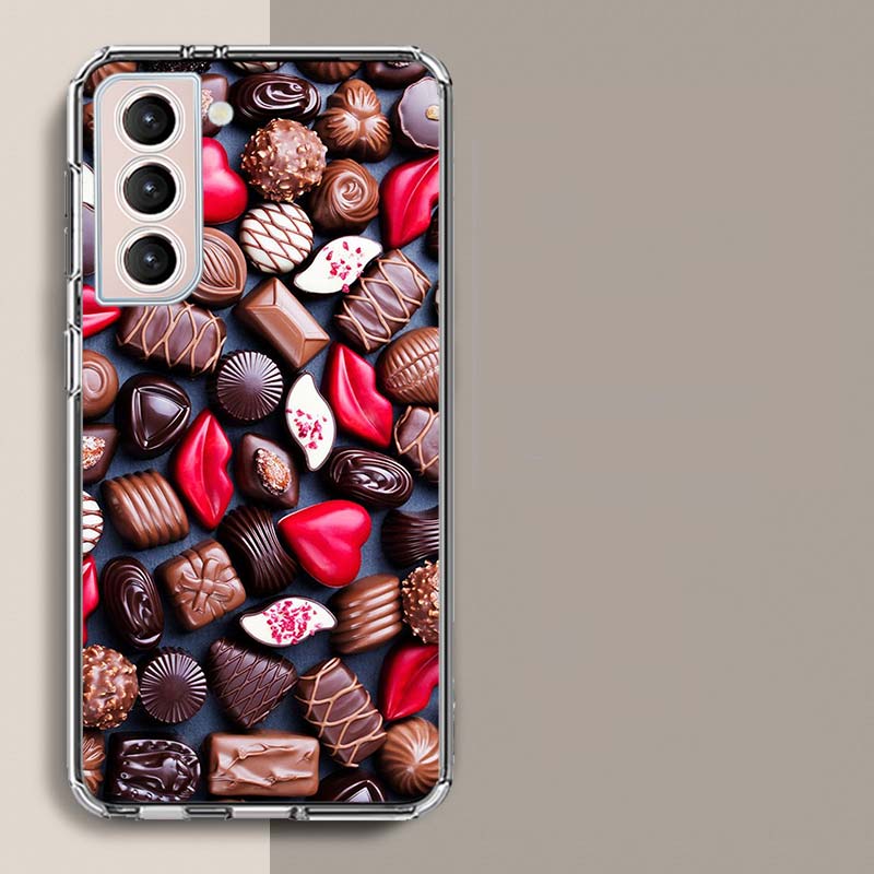 

Soft Chocolate Truffles Phone Case for Samsung A16 A17 A26 A36 A56 A57 A55 A54 A37 A15 A25 A35 A14 A24 A34 Galaxy Note 20 10 A07 Samsung A17 5G