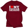 Lustige Ich liebe meine Cougar-Freundin T-Shirts Sommerstil Grafik Baumwolle Streetwear Ich liebe meine Cougar-Freundin GF Geschenke T-Shirt