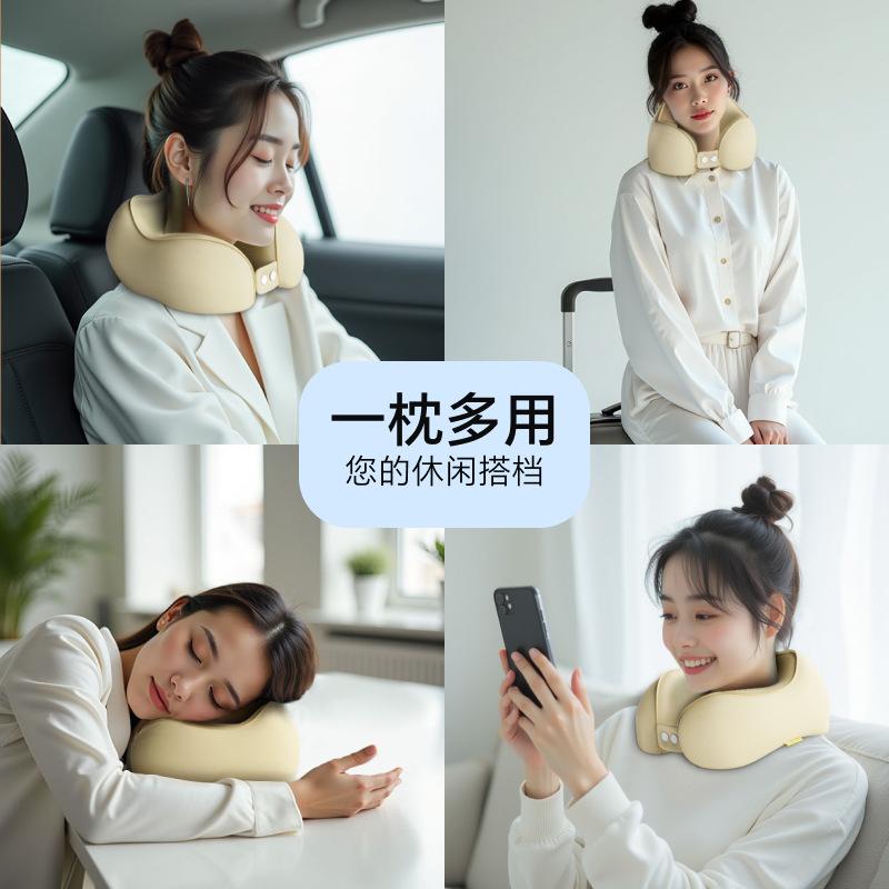 U-shaped Memory Foam Neck Pillow, Airplane Neckrest, Travel Pillow for Students To Sleep, U-shaped Pillow
