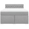 Vidaxl Letto Continentale Con Materasso, Grigio Chiaro, Tessuto, 140X190Cm