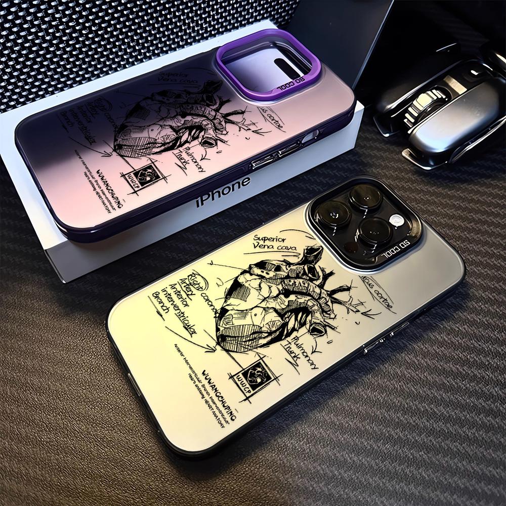 Creative Cardiovascular Model Heart Medical Phone Case For IPhone 16 15 ProMax 11 12 13 14 15 Pro For Iphone 16 Anti-drop Cover