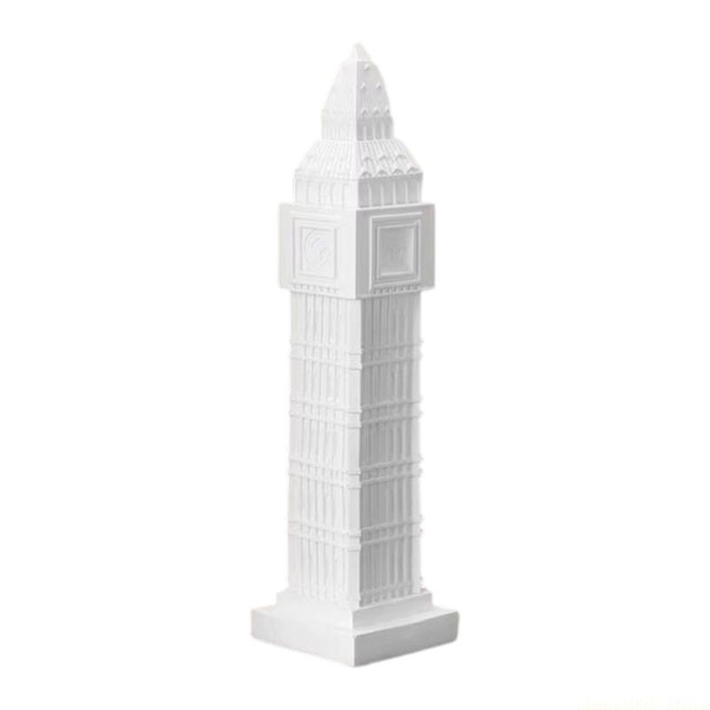 QX2E Leaning Tower of Big Bens Statue Architecture Sculpture Collectible Figurine