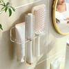 1pc Multifunctional Bathroom Comb Holder Shelf Wall-Mounted Storage Box, No Drilling Required