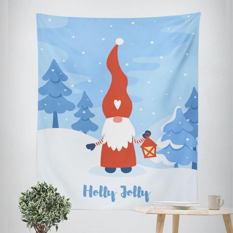 Tapeçaria Temática de Natal e Ano Novo para Decoração de Sala de Estar e Quarto