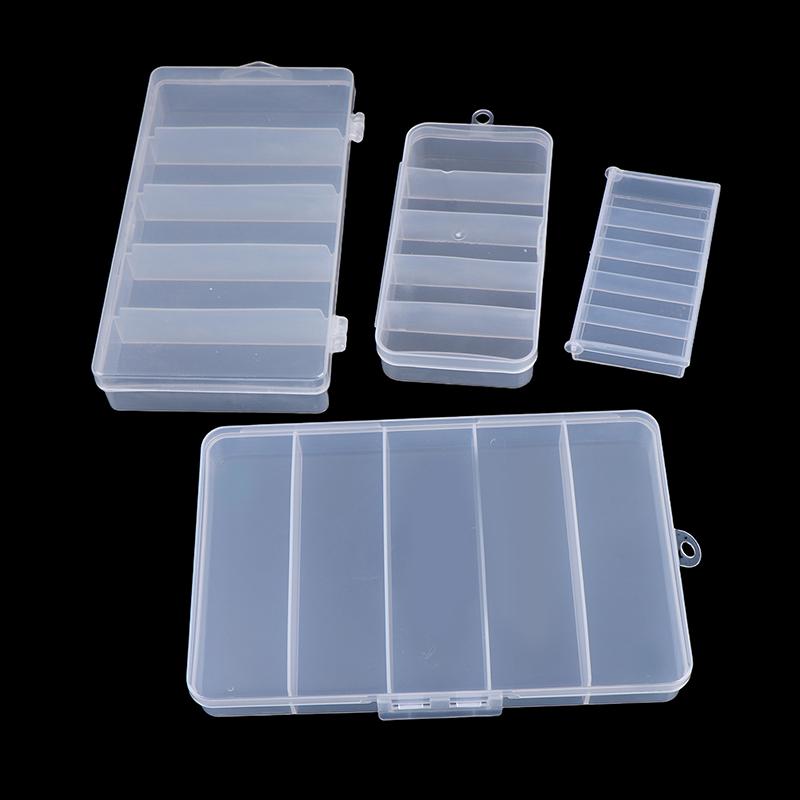 Transparent 5 Compartments Fishing Tackle Box Storage Case Fly Fishing Lure Spoon Hook Bait Case Boxes Fishing Accessories Tools