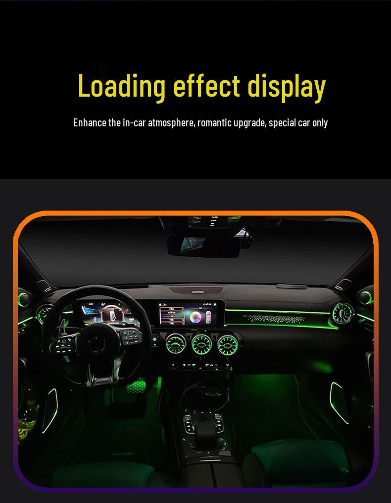 Mercedes-Benz Clasa A/CLA Upgrade Lumina Ambientală Guri de Aerisire Tip Turbină (W177/W118)