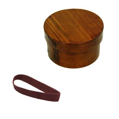 Osaka Choseido Magewappa Bento Box, Round, Single Tier, Lunch Band, Bonus Included, Small, 450cc, Brown Band Included