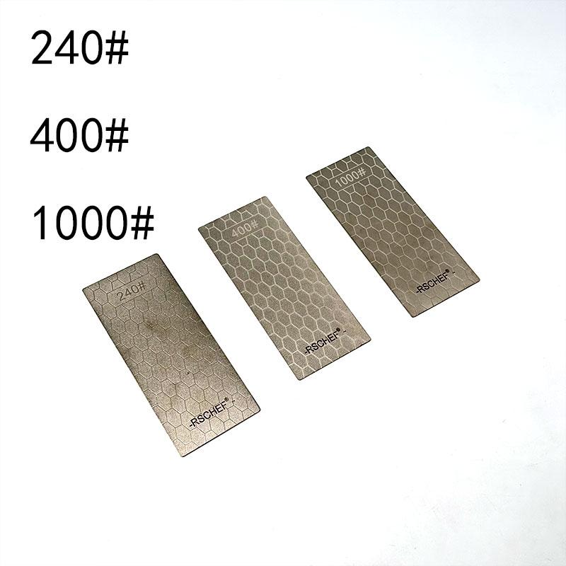 Diamond Knives Sharpening Stone Grit 240# 400# 600# 1000# Grindstone Knife Sharpener Ultra-thin Honeycomb Surface Whetstone