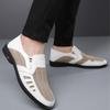 Schuhe für Herren Sommer Atmungsaktives Mesh Lederschuhe Outdoor Freizeitschuhe Herren Weiche Sohle Fahrschuhe Slipper Loafer