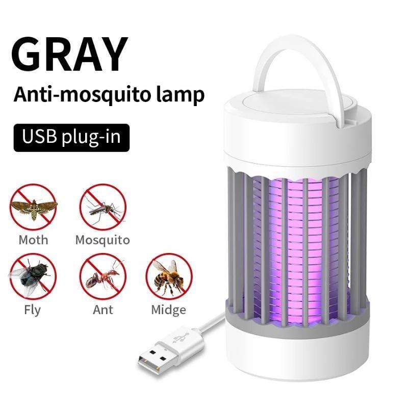 Electric Shock USB Mosquito Killer Lamp Insect Trap Portable Mute Anti-Mosquito Light For Home Garden Camping Outdoor Zapper