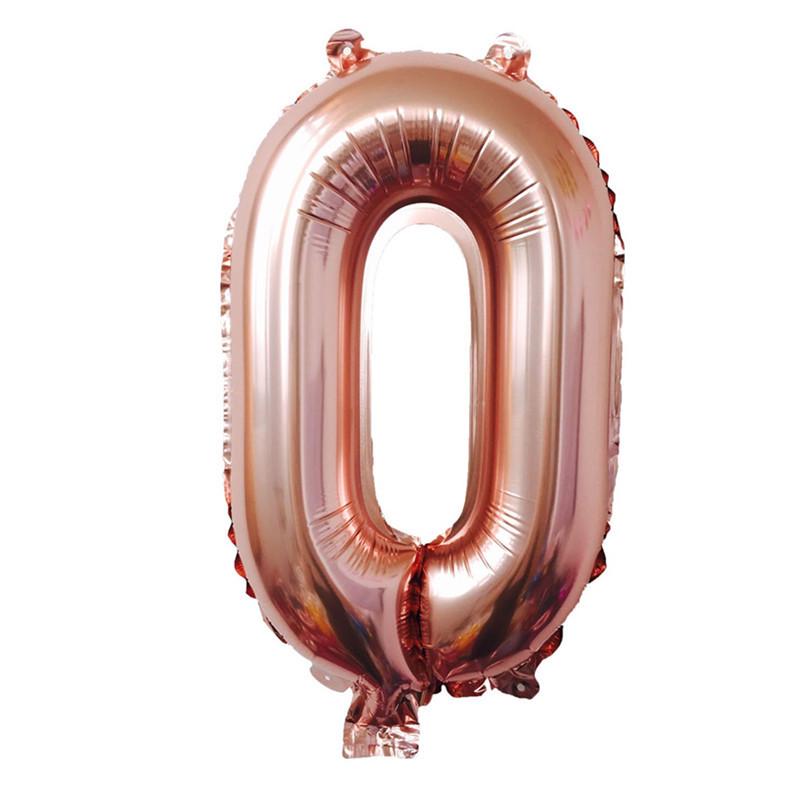 32-inch Gradient Gold/Silver/Rose Gold Number Foil Balloon (US Version)