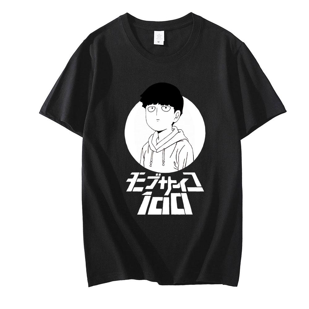 

Футболка Mob Psycho 100 для мужчин, модная футболка с изображением манги, с короткими рукавами, Шигео Кагеяма, играющая в игру, футболка с аниме, одежда 4XL чёрный
