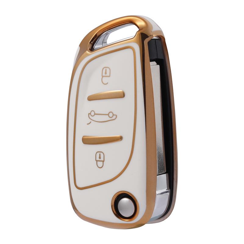 Schlüsseletui mit Goldrand für Citroen, Honda, Toyota, Dongfeng, Peugeot 308