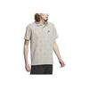 adidas Letter Print Short Sleeve Polo Shirt Men Polo Shirts Gray IA8153