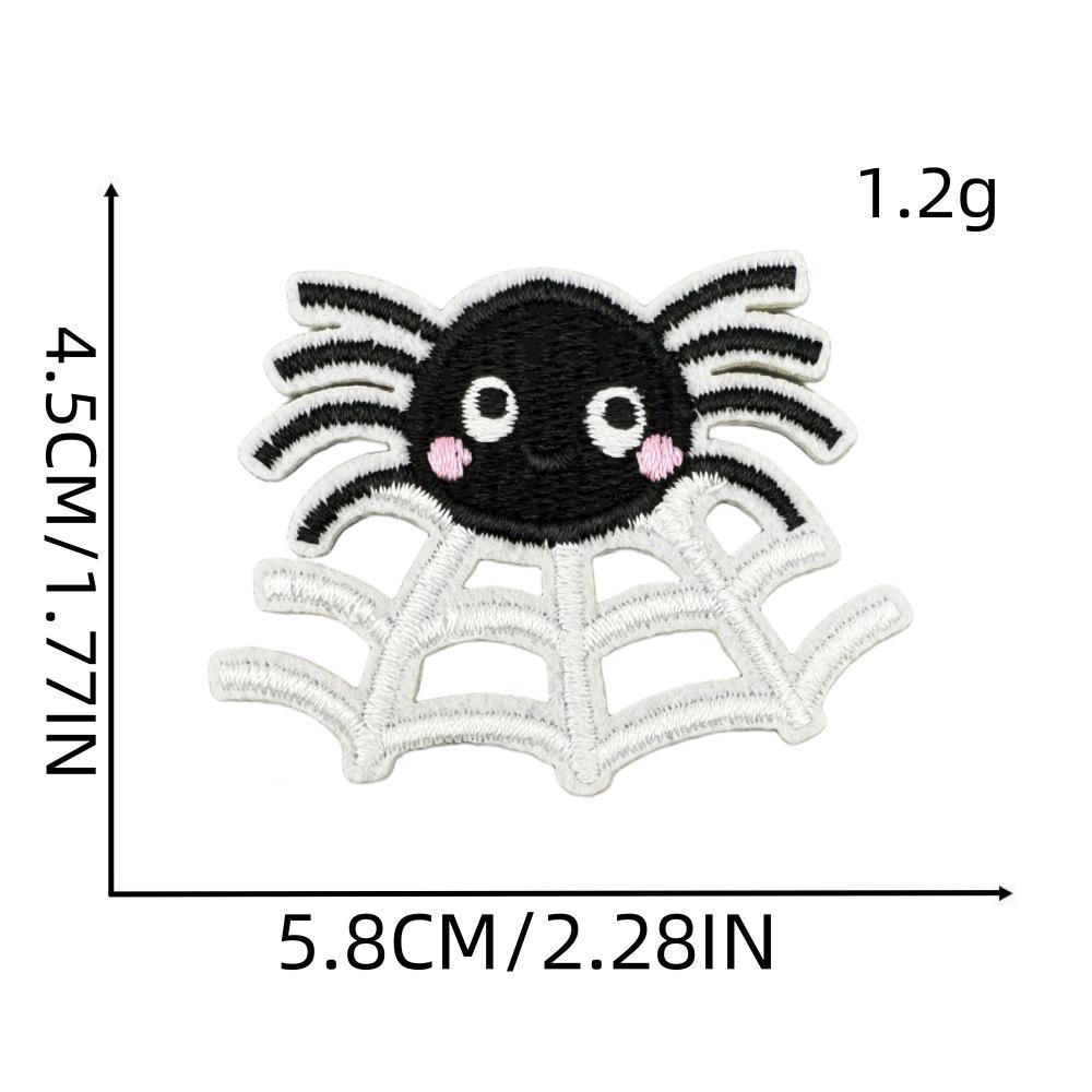 Halloweenská kreslená dýně a netopýr vyšívaná dětská brož nášivka