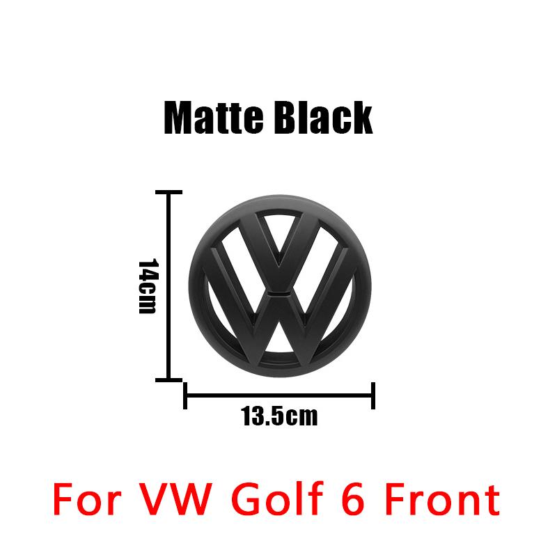 JQTYB1 ABS Car Styling Emblem For Volkswagen MK6 VW GOLF 6 2010 2011 2012 2013 Badge Hood Front Grill Rear Trunk Lid Logo Accessories