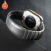 Pulseira para Apple Watch Ultra 2 49MM Série 10 46 42 Aço inoxidável Pulseira de elos Dobrável com fecho de implantação para iWatch 9876 SE