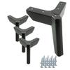 Set of 4 Furniture Legs Anchor Loft, Black Matte, Height 12 Cm