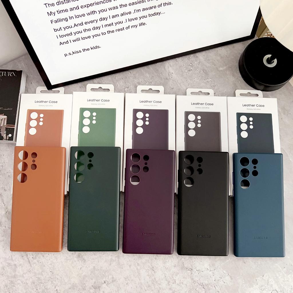 Suitable for Samsung S24ultra Mobile Phone Case Official Website Same S22 Leather Protective Case S23 Full Inclusive Ultra Thin Anti Fall Case