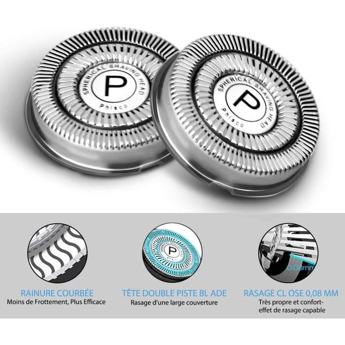 Phisco Pack De 3 Têtes De Rasoir Rotatives Pour Phisco Rasoir Electrique Homme