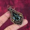 Seraphinite Gemstone Pendant Copper Wire Wrapped Jewelry Handmade Amazing Pendant