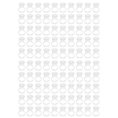 100pcs Tattoo Ink Ring Eyelash Extend Pigment Ink Holder Container Cup Cap  with Lid Tattoo Kit