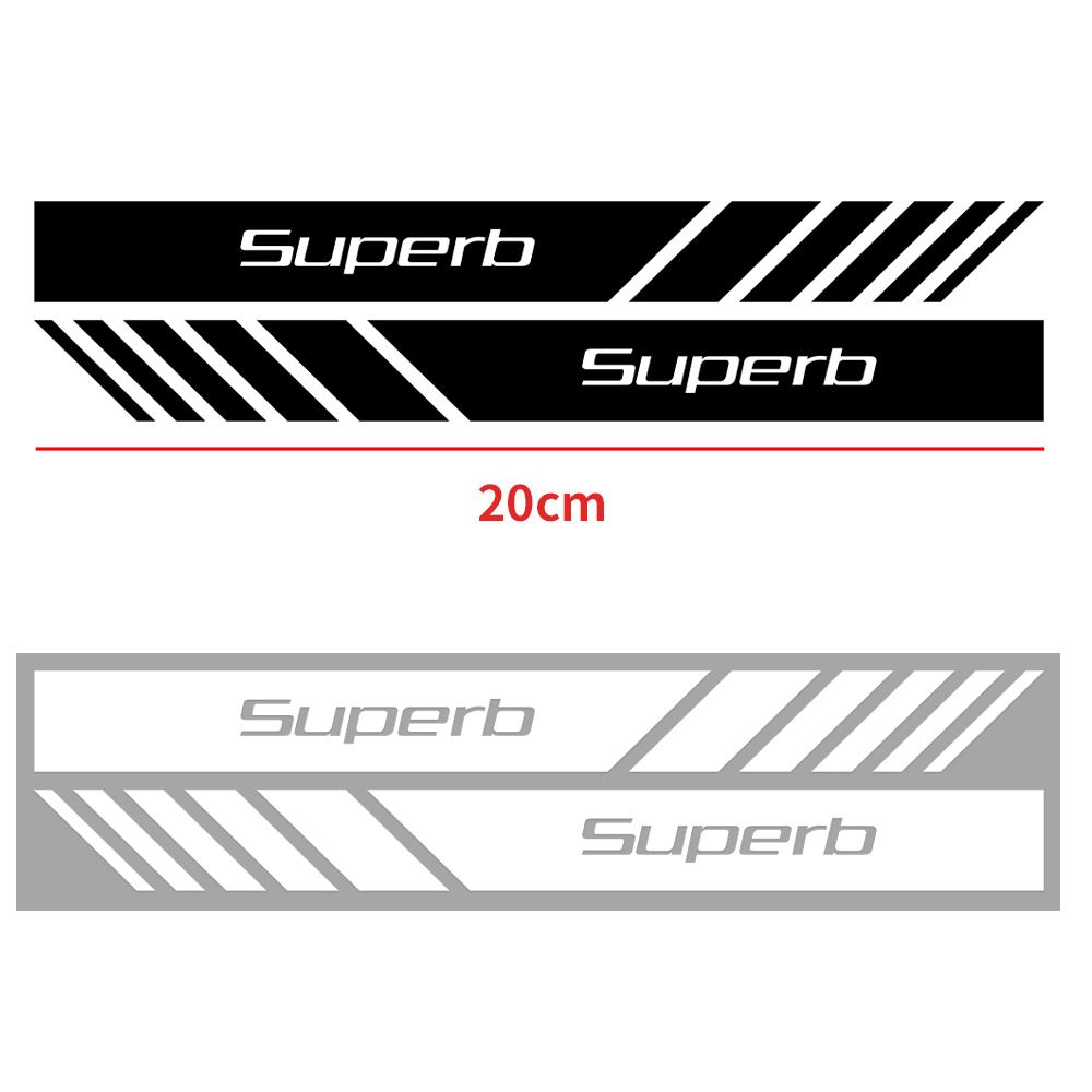 2PCS Car Body Side Rear View Mirror Stripes Badges Sticker Decals For Skoda Rapid Fabia 1 2 Octavia 2 A5 A4 Roomster Yeti Superb