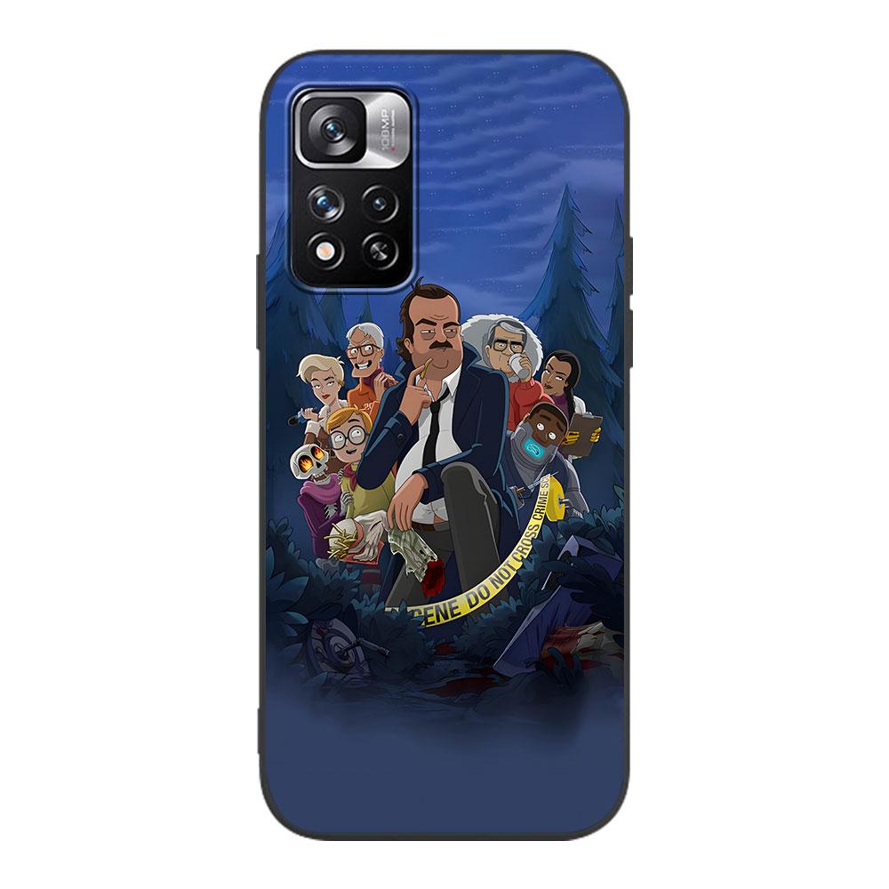 Anime Grimsburg Case for Xiaomi Redmi 10 10C 12C 9 Prime 9C 9A 12 10A 9T K40 Pro Black Soft TPU Mobile Phone Bag Cover