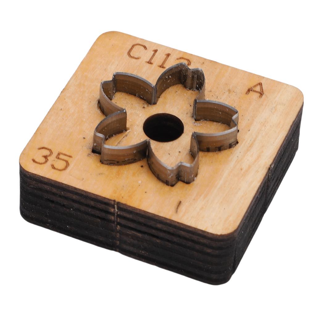 Wykrojnik do cięcia skóry w kształcie kwiatu   Drewno Stal węglowa Kształt kwiatu Forma do wycinania skóry do rzemiosła