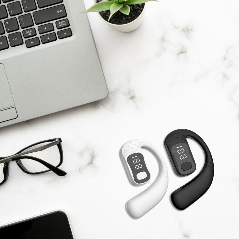 Digital Sports Headphone Bluetooth-compatible 5.4 Ear Hook Earbuds 180° Rotation with Low Latency and Noise Reduction