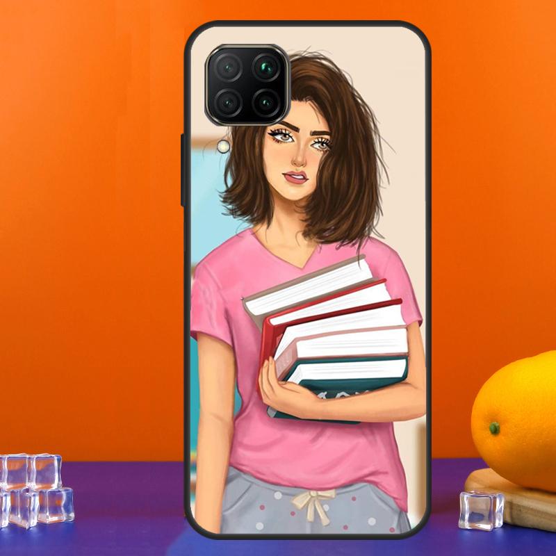 Brunette Blonde Girl Cute For Huawei Nova 12s 12i 11i 8i 9 10 SE Y91 Y90 Y60 Y70 Y72 Y61 P20 P40 Lite P30 P60 Pro Case