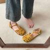 French Hollow Woven Baotou Sandals Women's 2025 New Summer Beautiful Not Tired Feet Roman Sandals Flat Pig Cage Shoes