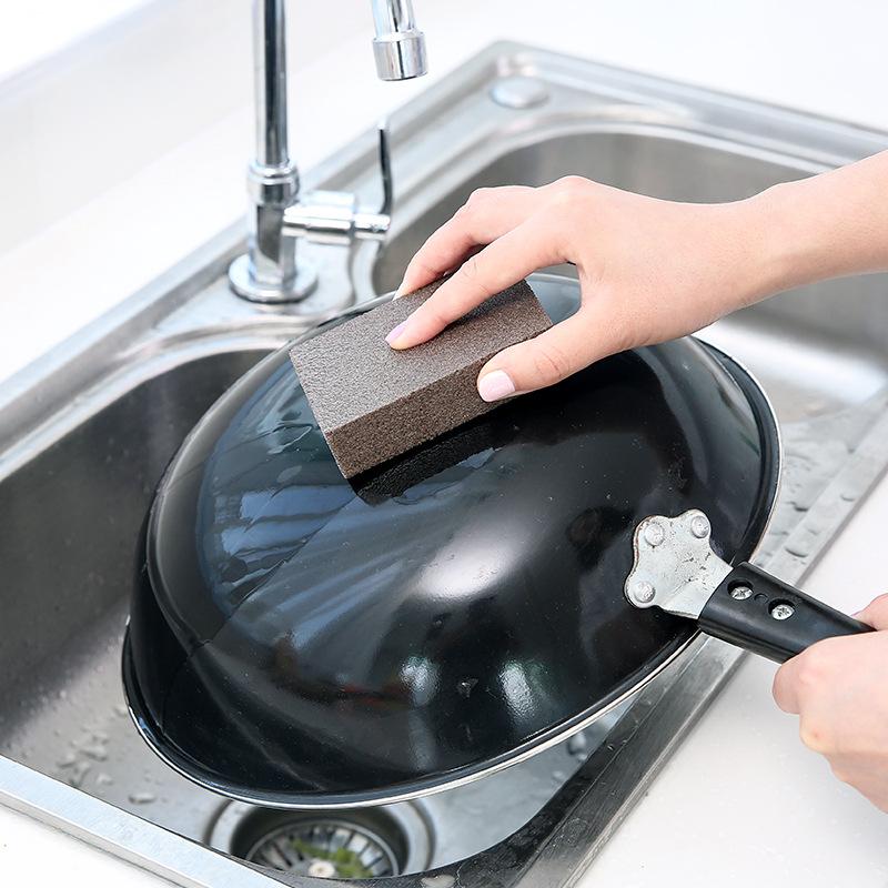 Emery Sponge Wipe Kitchen Utensils Housework Cleaning Dishwashing Brush Pot Brush Rust Grinding Sponge Block Cleaning Brush