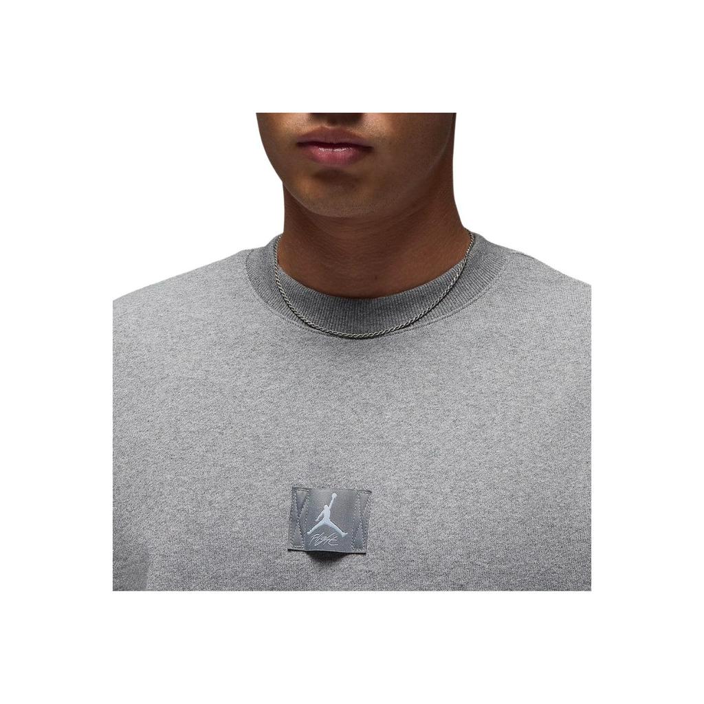 Jordan Flight Fleece Crewneck Sports Comfortable Soft Long Sleeve Sweatshirt Men sweatshirt Carbon FV7259-091