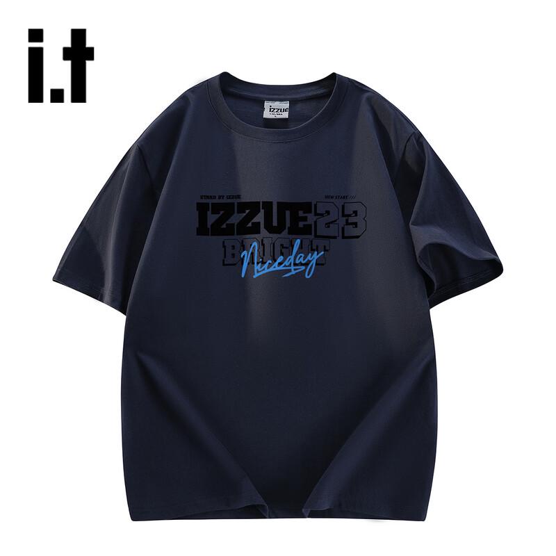 izzue Pure Cotton Letter Print Short Sleeve T-shirt M