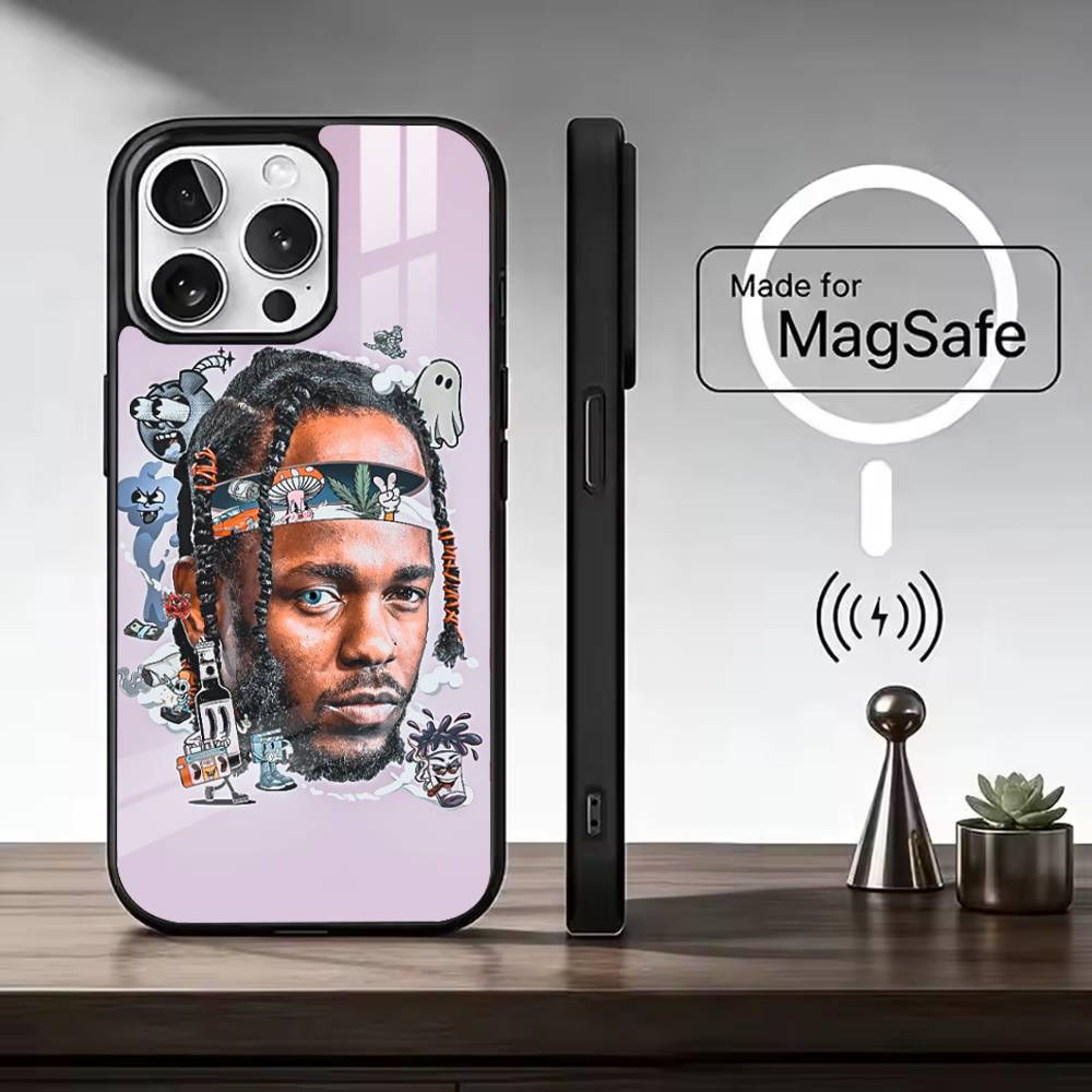 K-Kendrick Lamar Rapper Phone Case For iPhone17,16,15,14,13,12,11 Plus,Pro Magnetic For Magsafe Wireless Charging