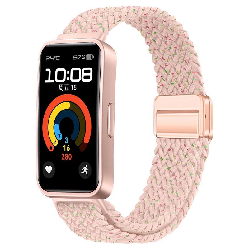 Nylon Strap For Huawei Band 10 9 8 Braided comfortable Magnetic Buckle Adjustable watchband Huanwei Band 10/9/8 Accessories Belt