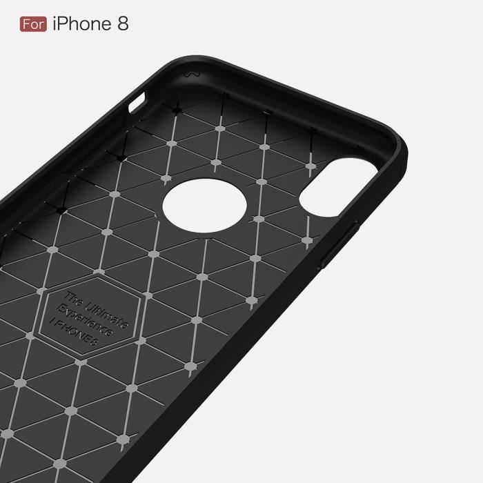 Coque de Protection - Apple - iPhone X - Silicone - Anti-rayures - Fibre de Carbone