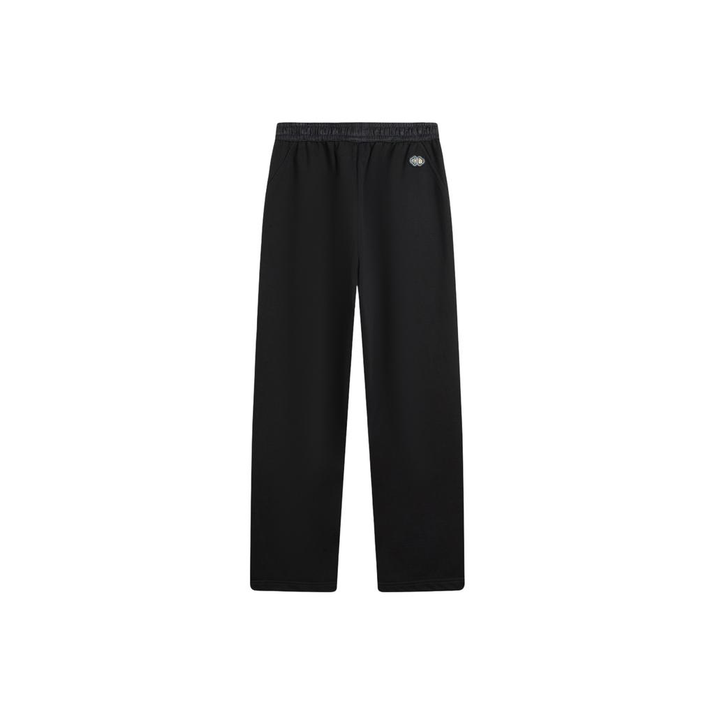 Li Ning Sports Trend Series Loose Embroidered Logo Knitted Sports Pants Women bottoms AKLV910-2