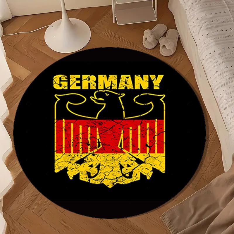 Germany Coat Of Arms Design Round mat Home Decor, Chair rug For livingroom,Bedroom, doormat home decor Birthday Gift Christmas Gifts