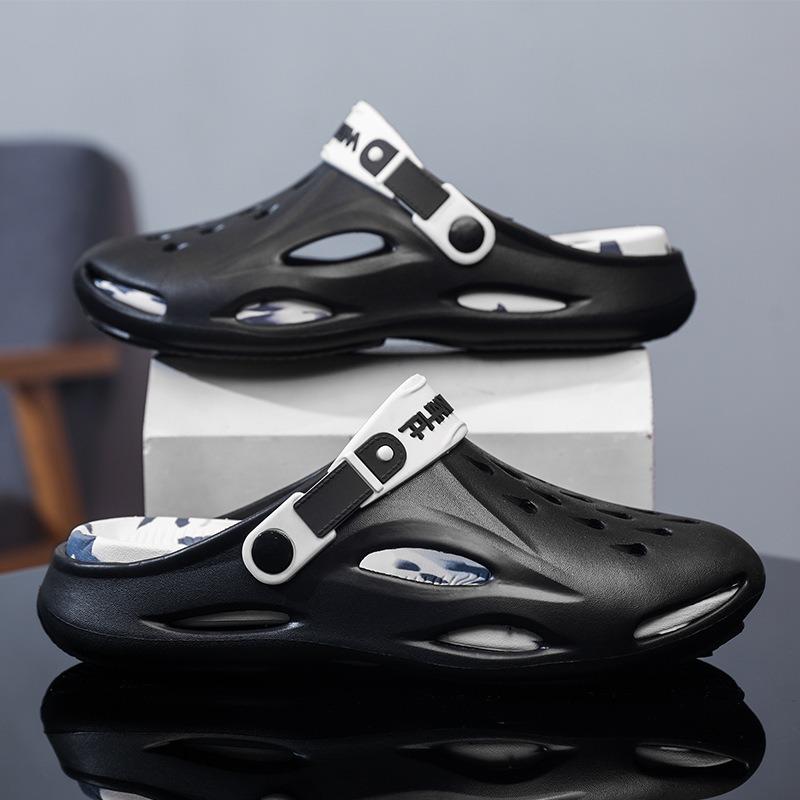Summer hole shoes men's trend hollow bag head non-slip soft-soled sandals wear thick-soled beach men's slippers